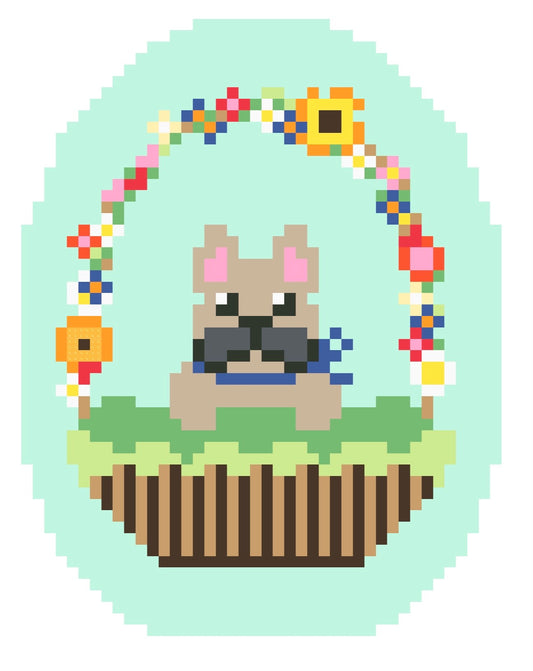 Easter Frenchie Digital Needlepoint Chart (Instant Download)